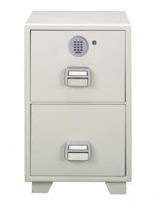 Eaglesafe Fire Resistant Filing Cabinet, SF680-2EKX , 2 Drawers, Digital With Key Lock