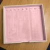 Long necklace hanging tray – 3 panels in blush pink velvet – Blush Pink jewellery safe drawer design | Jewelry safe Abu Dhabi & Dubai