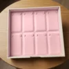 Pendant & necklace tray – 8 panels in blush pink velvet – Blush Pink jewellery safe drawer design | Jewelry safe Abu Dhabi & Dubai