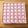 Watch pillow tray – 36 slots in blush pink velvet – Blush Pink jewellery safe drawer design | Jewelry safe Abu Dhabi & Dubai