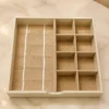 Bracelet and watch strap panel with compartment drawer in beige suede – Ivory Cream jewellery safe | Luxury jewellery safe UAE