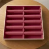 Bracelet & bangle roll tray in burgundy velvet – Burgundy jewellery safe drawer design | Jewelry safe Abu Dhabi & Dubai