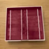 Bracelet & watch strap tray with elastic holders in burgundy velvet – Burgundy jewellery safe drawer design | Jewelry safe Abu Dhabi & Dubai