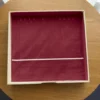 Long necklace tray – 15 hooks in burgundy velvet – Burgundy jewellery safe drawer design | Jewelry safe Abu Dhabi & Dubai