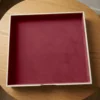 Open velvet tray in burgundy velvet – Burgundy jewellery safe drawer design | Jewelry safe Abu Dhabi & Dubai