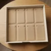 Champagne Gold Jewellery Safe – Pendant & necklace tray – 8 panels Drawer Design Pendant & necklace tray – 8 panels in champagne beige velvet – Champagne Gold jewellery safe drawer design | Jewelry safe Abu Dhabi & Dubai