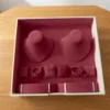 Ivory & Burgundy Jewellery Safe – Necklace bust & mixed jewellery display tray Drawer Design Necklace bust & mixed jewellery display tray in burgundy velvet – Ivory & Burgundy jewellery safe drawer design | Jewelry safe Abu Dhabi & Dubai