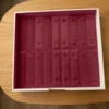 Ivory & Burgundy Jewellery Safe – Necklace & chain tray – 18 slots Drawer Design Necklace & chain tray – 18 slots in burgundy velvet – Ivory & Burgundy jewellery safe drawer design | Jewelry safe Abu Dhabi & Dubai