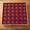 Ivory & Burgundy Jewellery Safe – Watch pillow tray – 36 slots Drawer Design Watch pillow tray – 36 slots in burgundy velvet – Ivory & Burgundy jewellery safe drawer design | Jewelry safe Abu Dhabi & Dubai