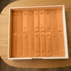 Necklace & chain tray – 18 slots in orange velvet – Ivory & Orange jewellery safe drawer design | Jewelry safe Abu Dhabi & Dubai