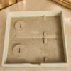 Pendant and necklace panel drawer in beige suede – Ivory Cream jewellery safe drawer design | Jewelry safe Abu Dhabi