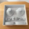 Silver Grey Jewellery Safe – Necklace bust & mixed jewellery display tray Drawer Design صينية عرض للعقود والمجوهرات المتنوعة مع مجسمات العقود بمخمل رمادي – تصميم درج لخزنة المجوهرات إصدار الرمادي الفضي | خزنة مجوهرات أبوظبي ودبي