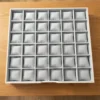 Silver Grey Jewellery Safe – Watch pillow tray – 36 slots Drawer Design صينية وسائد للساعات – 36 خانة بمخمل رمادي – تصميم درج لخزنة المجوهرات إصدار الرمادي الفضي | خزنة مجوهرات أبوظبي ودبي