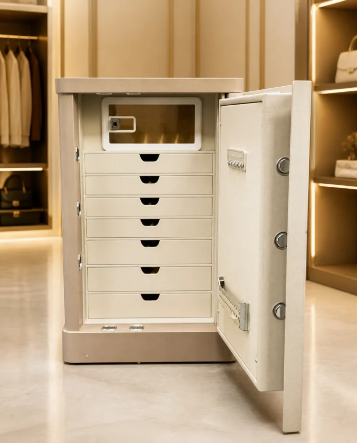 Cream Drawers SW-80X Jewellery Safe – 7 Drawers, 80×50×45 cm | Abu Dhabi & Dubai